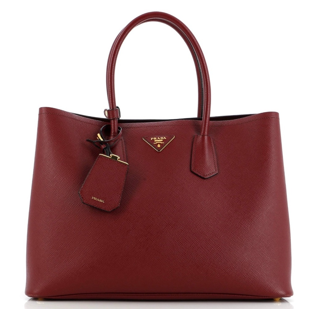 Prada Cuir Double Tote Saffiano Leather Large